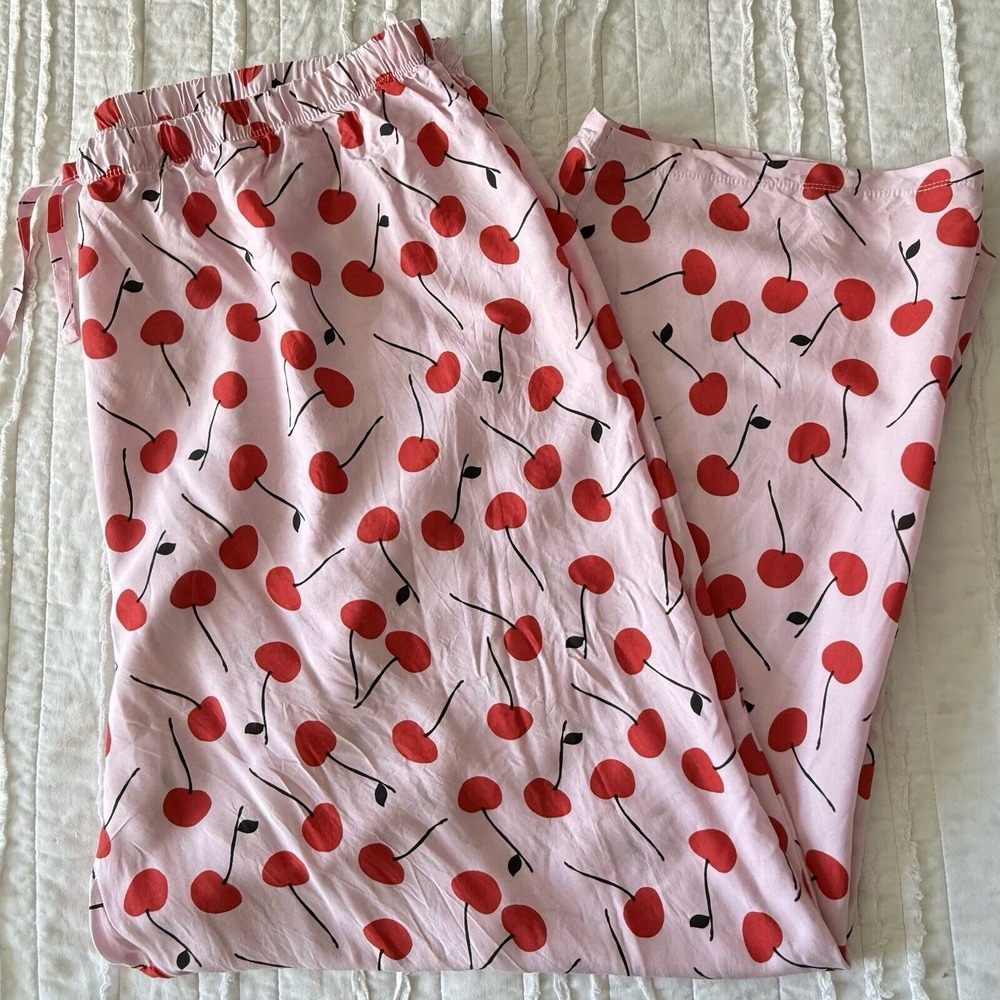 ASOS Pink Cherry Print Pajama Pants